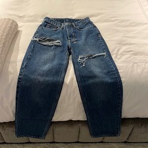 Ksubi Blue Brooklyn Stella slashed jeans. Size 25